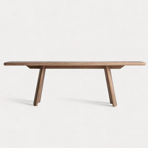 Contemporary Large Rectangular Top Angled Durable Wood <b>Legs</b> Solid Mango Wooden Folding Custom Size 6-8 Seater Home Dining <b>Table</b> - Product Image 2