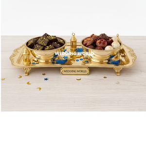 Metal <b>Chocolate</b> Tray With Two Bowls Customized Size Designer Sweet Bowl High Quality Fancy <b>Chocolate</b> Bowl - Product Image 5