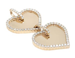 Nouveau pendentif coeur de créateur avec diamants ronds en moissanite blanche Bijoux en argent élégants Collier Cadeau - Product Image 2