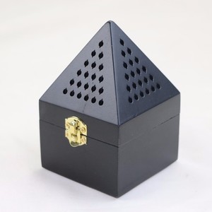 Indian Wooden <b>Incense</b> <b>Burner</b> Bakhoor Jar White Pyramid Shape <b>Cone</b> <b>Burner</b> From Tradnary Pvt Ltd - Product Image 5