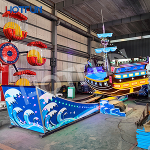 Manèges de parc d'attractions directs d'usine de haute couture tour d'amusement de frisson 50 sièges bateaux de pirate de fer à vendre - Product Image 4