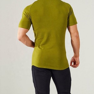 Camiseta de diseño de algodón orgánico Premium de peso pesado Camiseta de manga corta de cuello alto Essentials de corte extragrande para hombre - Product Image 5