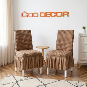 Housse de chaise de banquet de mariage de haute qualité, rayée ivoire, fabriquée au Vietnam pour les mariages - Product Image 3