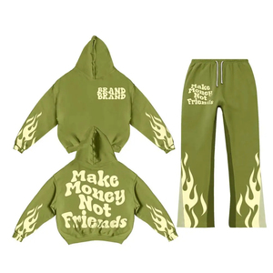 Ensemble de survêtement décontracté pour homme, jogging, tenue de sport, entraînement, deux pièces, veste zippée et pantalon, coupe ajustée, vêtements de sport - Product Image 2