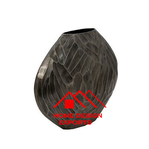 Vase en métal de style vintage finition or poussiéreux, centre de table de mariage, nouveau design, vase en aluminium métallique, décoration de jardin - Product Image 5