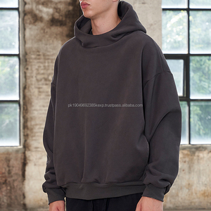 Sweat à capuche ample de haute qualité, vêtements pour hommes personnalisés, logo brodé, impression en relief, sweat à capuche unisexe - Product Image 3