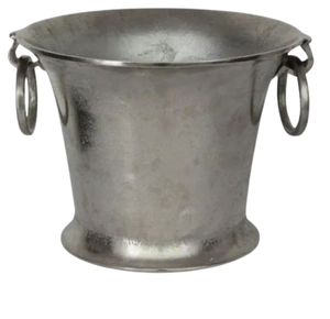 Enfriadores de vino Cubo de champán de acero inoxidable de metal con mango lateral Cubo de champán de fiesta Accesorios para bar - Product Image 1