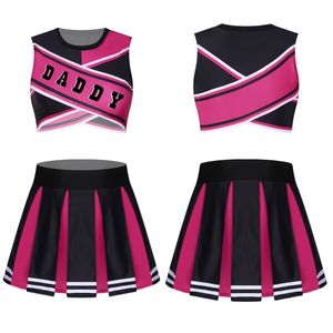 Factory Price Customizable Heat-Transfer Printed 100% Polyester Elasticity <b>Cheerleading</b> <b>Uniforms</b> Sets for Adults Cheerleaders - Product Image 6