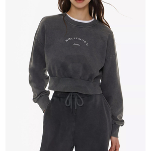 Venta caliente mejor proveedor hecho en Pakistán producto cómodo mujeres ropa de calle sudaderas cortas POR INCREÍBLES INDUSTRIAS - Product Image 2