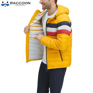 Nouveau design de vestes en plumes gonflées pour hommes, veste de qualité grande taille, randonnée, raton laveur à la mode, sport, longue durée, vente en gros - Product Image 5
