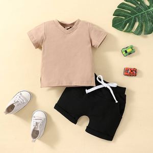 Camiseta Informal de Manga Corta de Secado Rápido de Algodón para Niñas Recién Nacidas, Tela de Rizo, Servicio OEM, Verano, Primavera - Product Image 5
