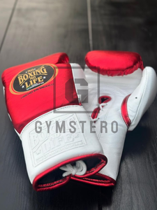Guantes de Boxeo de Piel de Vacuno Genuina de Alta Calidad a Precio de Mayoreo, Sin Boxeo No Hay Vida, Guantes de Sparring con Cordones GYMSTERO, Logotipo Personalizable - Product Image 4
