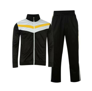 Survêtements de sport en polyester pour hommes OEM, veste zippée et pantalon de style urbain, ensembles de sport respirants, survêtements de fitness personnalisés - Product Image 6