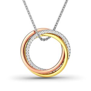 ชุดเครื่องประดับเจ้าสาวเงินแท้ทรงกลมเจียระไนสามสี Jeulia Be Together - Product Image 3