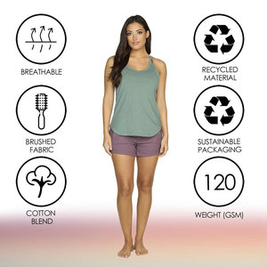 <b>Women's</b> Gym Exercise Athletic Yoga Tops Sleeveless Shirt Knitted Breathable Eco-Friendly Activewear <b>Singlet</b> Workout Tank Top - Product Image 4