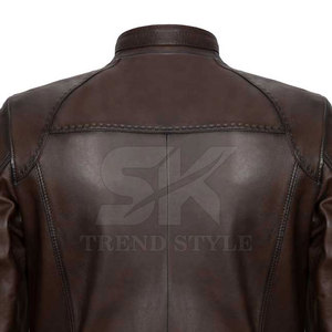 Chaqueta de Cuero de Doble Tono para Hombre, Chaqueta de Cuero Moderna de Dos Tonos, Chaqueta de Estilo Urbano a la Moda para Hombre - Product Image 5
