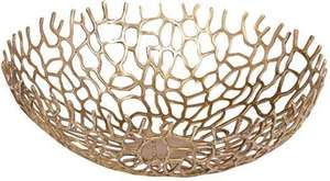 Bol décoratif en métal doré à motif de feuilles, design moderne et luxueux, respectueux de l'environnement, pour servir des fruits, plateau en métal personnalisé à motif de feuilles - Product Image 6