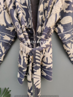 Broderie Kimono Robe Classique Élégant Noir Boho Style 100% Meilleure Qualité Suzani Brodé À La Main Plus La Taille Laine Tricoté Poche