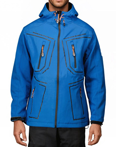 Indemand Polyester Outdoor Softshell Veste à capuche avec fermeture éclair Veste élégante de haute qualité coupe-vent légère avec logo personnalisé - Product Image 1