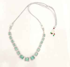 Radiant Brilliance Diamond Look Collar Combo con pendientes Premium Cubic Zirconia Declaración Sparkling Elegance Envío gratis - Product Image 2