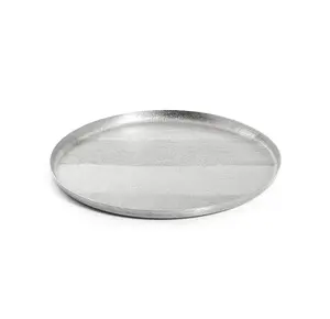 Поднос в форме Thaali без ручки для сервировки высококачественный алюминиевый посеребренный круглый поднос для кухни, ресторана