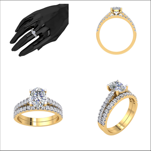 Bague classique élégante en or 10 carats pour femme avec 1.63Cts VS Clarity Lab Grown EF Color Diamond Jewelry - Product Image 2