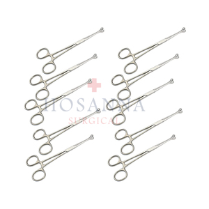 Pinzas de Tejido Babcock de Acero Inoxidable de 16 cm de Largo, Instrumento Quirúrgico Manual, Set Hosanna Surgical HS-03072025-17, Cirugía General - Product Image 5