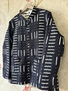 Hot Selling Reversible Cotton Kantha Jacket for Women Short <b>Quilted</b> Winter Wear Handmade and Finished for Autumn Season - Product Image 3