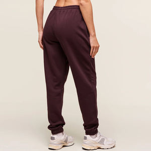 กางเกงจ็อกเกอร์ผู้หญิงทรงตรงเอวกลาง ผ้าถัก สีเชอร์รี่ สไตล์ลำลอง นุ่มสบาย รุ่น 2026 - Product Image 2