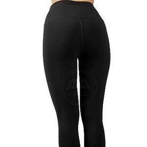 <b>Women's</b> Mid-Waist Solid <b>Pattern</b> <b>Leggings</b> High Quality Custom Logo Pants with Elastic Waist Closure Reasonable Price - Product Image 6