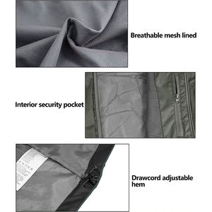 Chaqueta Impermeable con Capucha para Hombre, Ajustable, con Forro Transpirable para Actividades al Aire Libre, Estilo Urbano de Nailon Suave - Product Image 4