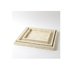 Best Serving Tray Highly Design Look Custom Design Finishing Available Mother Pearl <b>Decor</b> Rectangle Shape Checkered Theme Modern - Product Image 4