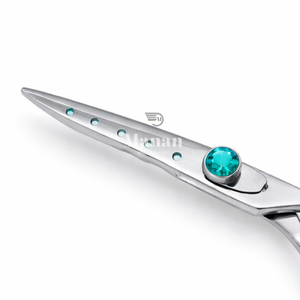 Ciseaux de coiffure professionnels 6,5 pouces, ciseaux de barbier en acier inoxydable avec vis en cristal, outil de coupe élégant - Product Image 4