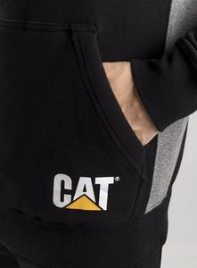 Sudadera con capucha unisex al por mayor, 100% algodón, diseño de paneles, bordado personalizado de dos tonos, diseño largo con cremallera para hombre - Product Image 4
