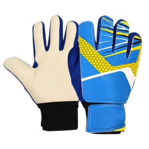 Gants de gardien de but en cuir professionnel, tissu respirant, design à doigts complets, fermeture à boucle et crochet, paume souple pour une utilisation longue durée en entraînement - Product Image 1