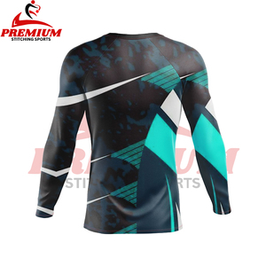 OEM Men Premium Quality Rash Guard Sublimation <b>Printed</b> Spandex Gym Fitness <b>Surfing</b> Diving Compression Shirts - Product Image 2
