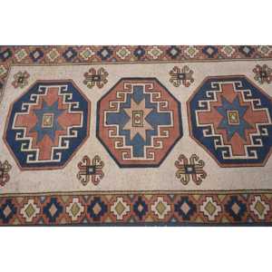 Tapis vintage 4x6,5 pi (122x198 cm), tapis oriental turc beige - Product Image 5