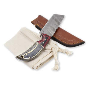 Cuchillo de caza hecho a mano de acero de Damasco cuchillo de caza para acampar al aire libre cuchillos personalizados - Product Image 6