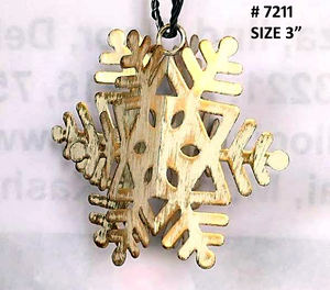 Decoración colgante de árbol de Navidad Kalavastu hecha a mano, forma de Metal completo con acabado pintado a mano, regalo de Navidad de 4,5 pulgadas - Product Image 2