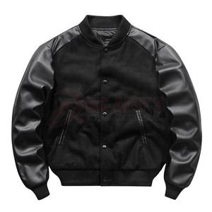 Fournisseur personnalisé de veste universitaire Pakistan Veste universitaire pour hommes Path Broderie Lettre pour homme Manches en cuir Vestes surdimensionnées - Product Image 6