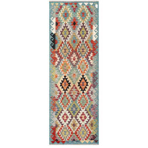 Alfombra Kilim de Maimana, Afganistán, 244 x 84 cm, Alfombras y Conjuntos Tradicionales Afganos - Product Image 1