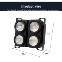 Nouveau modèle de projecteur COB à 4 yeux, tolérance de température COB, protection industrielle, utilisation multi-scénarios, blanc chaud et blanc froid