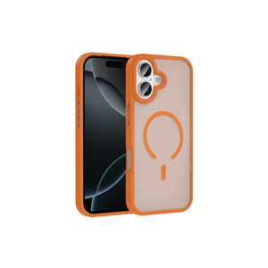 Funda Magnética Mate M-Safe para iPhone 17, Protectora de TPU Suave en Naranja, Antihuellas y con Estilo - Product Image 1