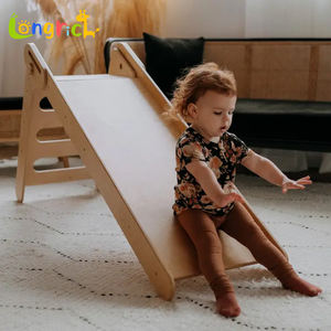 Toboggan éducatif Montessori moderne en bois, <span class=keywords><strong>jeu</strong></span> de formes géométriques convertible pour <span class=keywords><strong>cuisine</strong></span>, salon, extérieur et chambre à coucher - Product Image 4