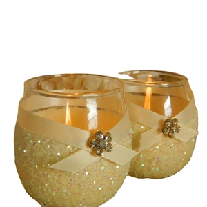Tarro de vela de cristal de nuevo diseño votivo con estilo antiguo raro, decoración del hogar de alta calidad hecha a mano, portavelas de lujo - Product Image 1