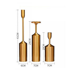 Set of 3 Metal Christmas Candle Holders for <b>Decor</b> - Product Image 5