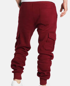 Custom Streetwear 100% algodón French Terry Stacked Mens pantalones de chándal holgados de pierna ancha con rayas - Product Image 2