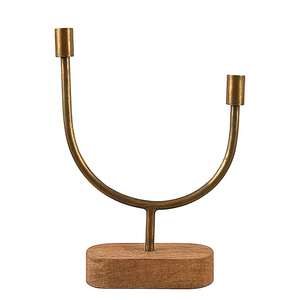 HHO Bougeoir de table décoratif en aluminium de qualité supérieure Bougeoir à pilier unique en métal multicolore pour événements Bougeoir - Product Image 1