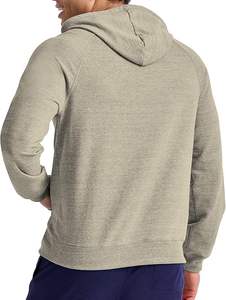 Jersey de poliéster de algodón de gran tamaño personalizado de alta calidad para hombres Sudadera con capucha de lana de patrón sólido al por mayor - Product Image 4