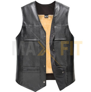 Gilet de moto en cuir respirant d'hiver de couleur personnalisée MAXFIT ENTERPRISES Gilet de mode classique Service OEM pour moto - Product Image 1